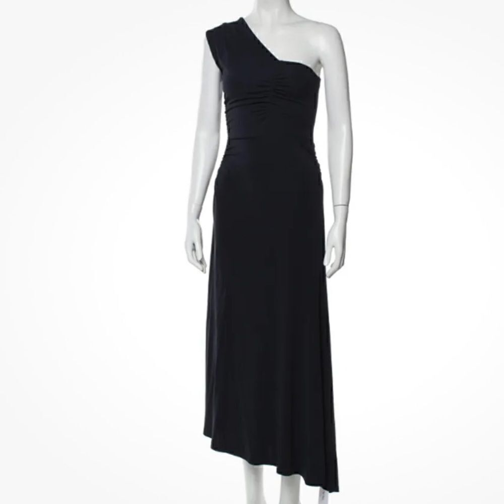 Veronica Beard Reze One Shoulder Stretch Asymmetrical Hem Ruche Long NWT $589